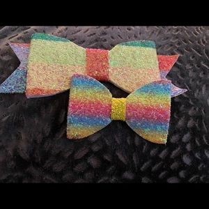 Colorful matching set hair bows